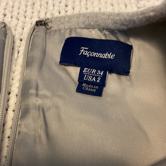 Faconnable gray wool blend sleeveless dress - Picture 3 of 6